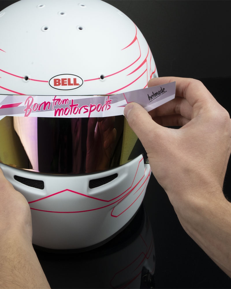 Twee graden Onzorgvuldigheid Overgave helmade Visor Sticker - Your individual Sticker for Motorsport Helmets