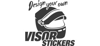 Karting, Motorsport SET OF 12 Visor Excentric Stickers for helmet visors 