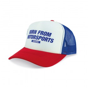 Trucker Cap "Born from Motorsport" red/blue