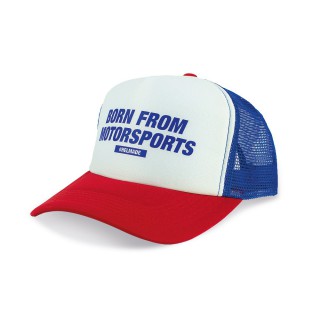 Trucker Cap "Born from Motorsport" red/blue