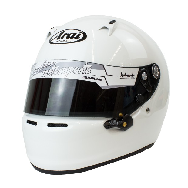 Visiersticker "Born from Motorsports" Weiss