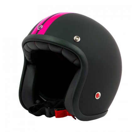 helmade TWO Viper Schwarz / Neon Pink (Foliert)