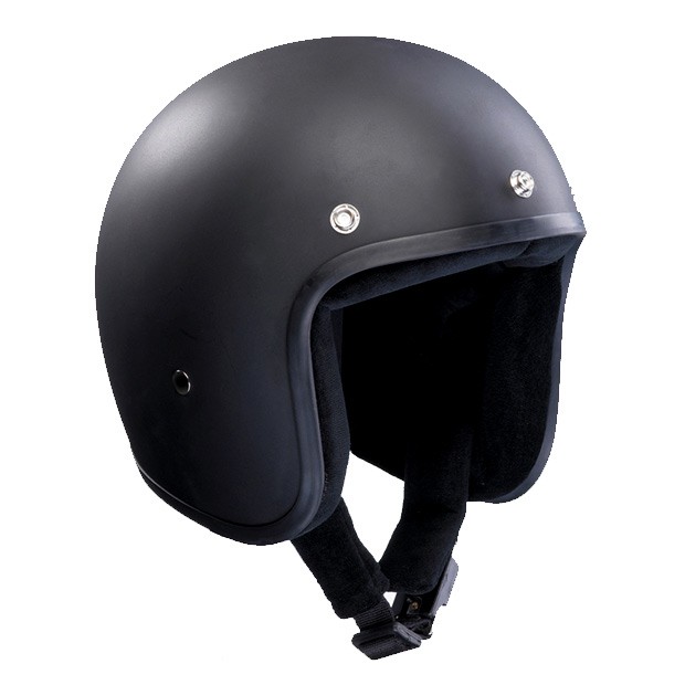 Bandit Jet Black Matte Open Face Helmet