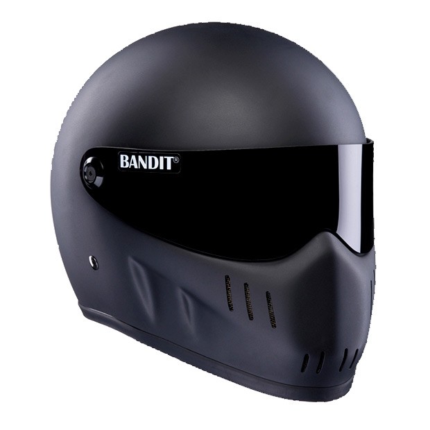 matte black motorcycle helmet