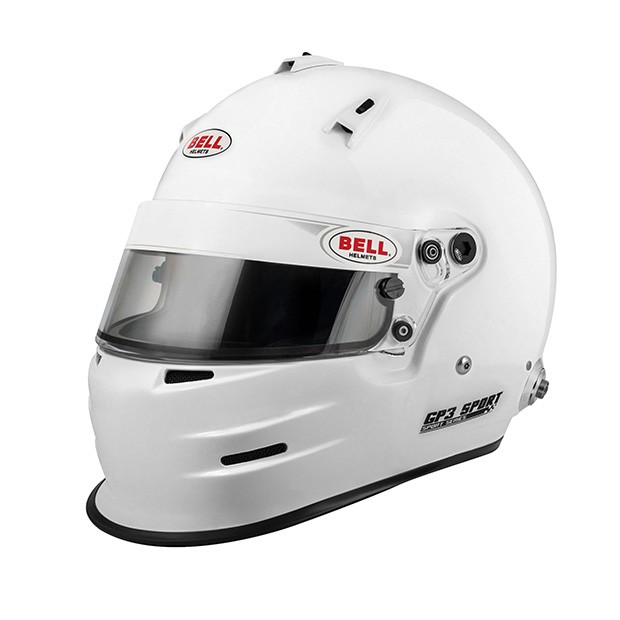 Bell GP3 Sport White Car Racing Helmet incl. HANS