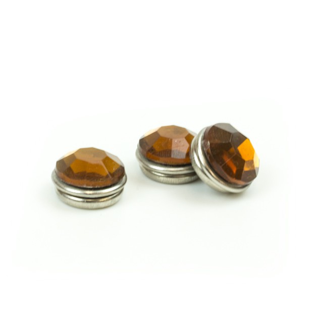 3 Point Jethelmet Decoration Diamonds Amber