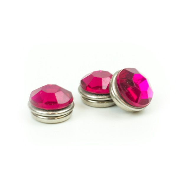 3 Point Jethelmet Decoration Diamonds Pink