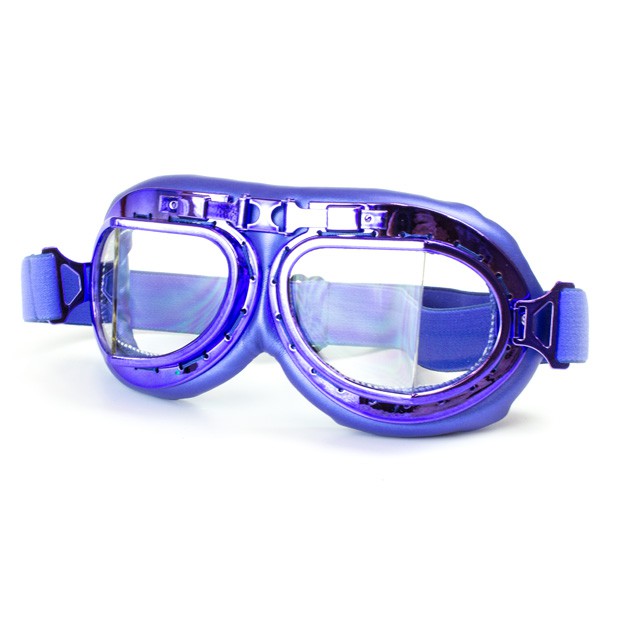 Vintage Goggle helmade Joyride Blue Clear