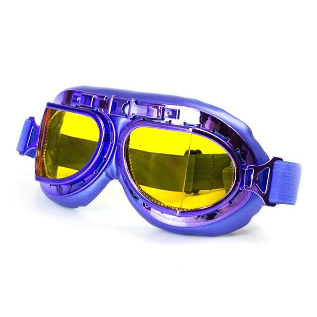 Vintage Goggle helmade Joyride Blue Yellow