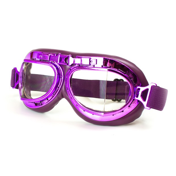 Vintage Goggle helmade Joyride Violet Clear