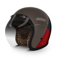 Helmet Design helmade Bandit Jet Leopard Polygon - helmade Scooter