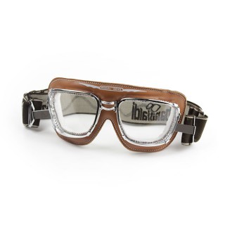 Motorbike Goggle Supercompetition leather cognac