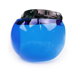 3 Point Bubble Shield Flip-Up Visor Dark Blue