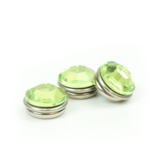 3 Point Jethelmet Decoration Diamonds Light Green