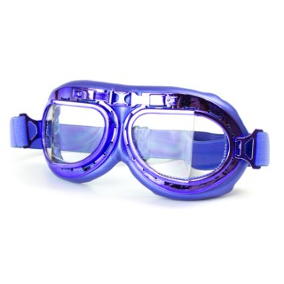 Vintage Goggle helmade Joyride Blue Clear