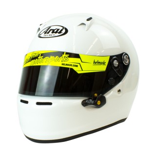 Visor Sticker "Born From Motorsports" Neon Yellow