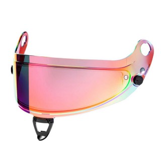 Visor clear mirrored red