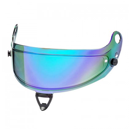 Visor clear mirrored blue