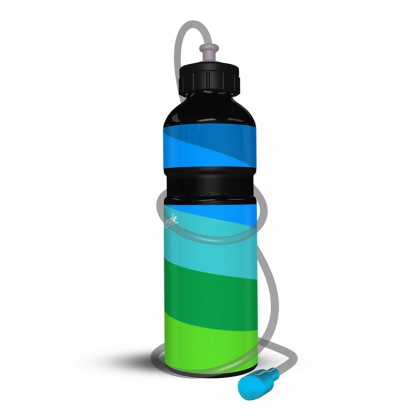 Black Drinking Bottle + Tube Forward