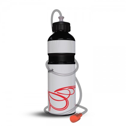 Black Drinking Bottle + Tube Pinstriping