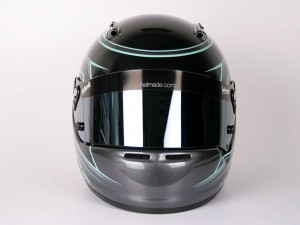 helmade-helmet-design-arai-pole-gradient-black-silver-mint-frontview