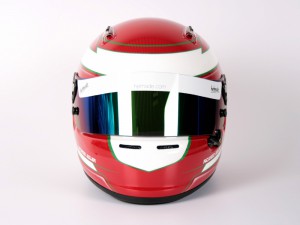 helmade-helmet-design-arai-style-frontview-red-white-mirrorized-visor