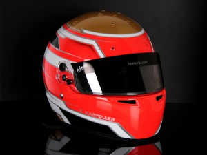 helmade-helmet-design-bell-formula-frontview-neon-orange-goldflakes